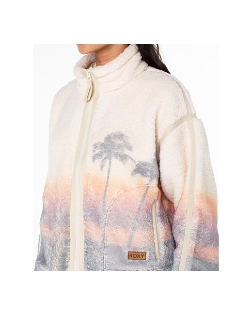 Roxy White Wurlie Digital Print Full-zip Jacket