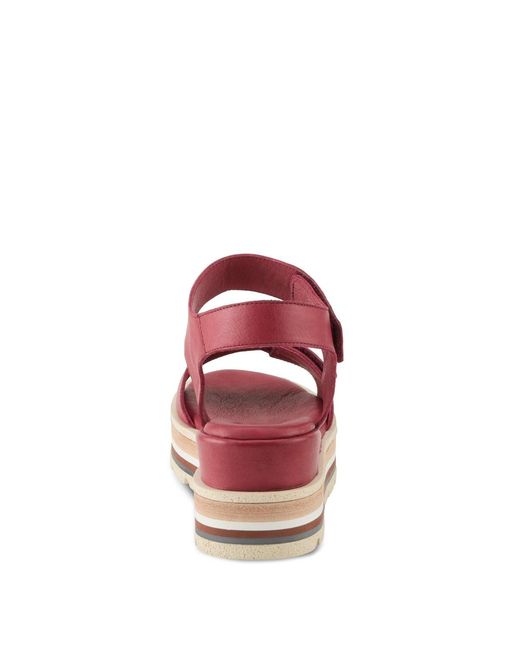 Spring Step Red Hileman Platform Sandal