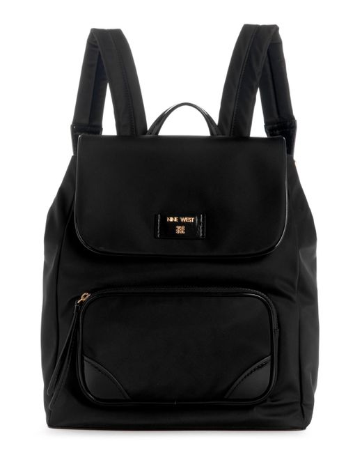 Nine West Black Winsland Flap Backpack Bag