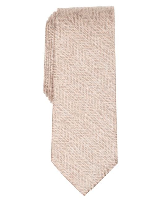 BarIII Natural Melange Chevron Solid Tie for men