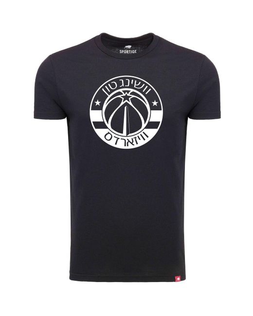 Sportiqe Blue Washington Wizards Hebrew Language Comfy Tri-blend T-shirt for men