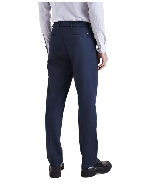 Dockers Blue Signature Straight Fit Iron Free Khaki Pants for men