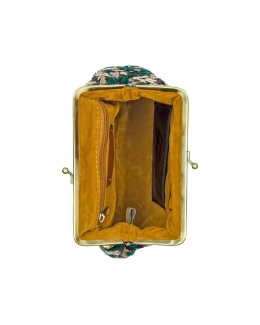 Patricia Nash Green Savena Boucle Kisslock Wristlet