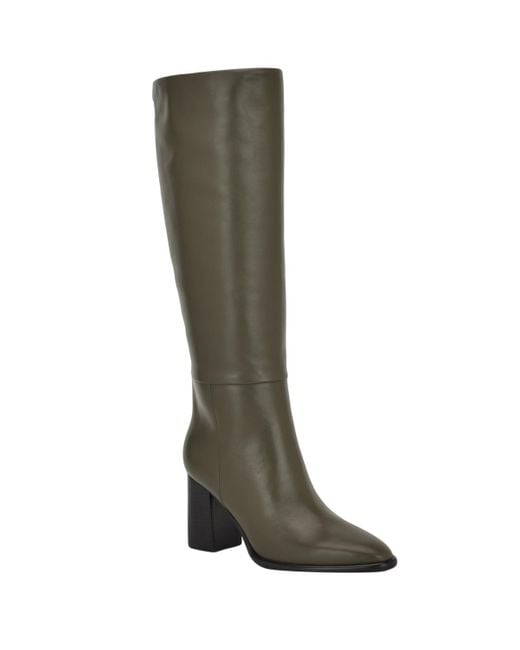 Guess Women's Green Perinna Pointed Toe Over The Knee Boots