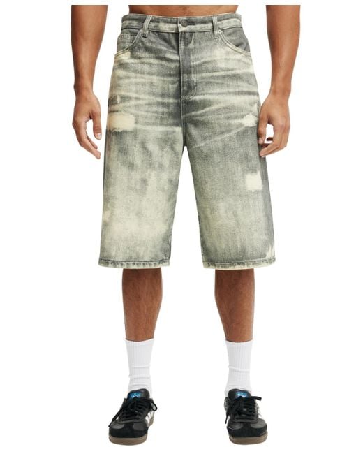 Cotton On Green Super baggy Jort Shorts for men