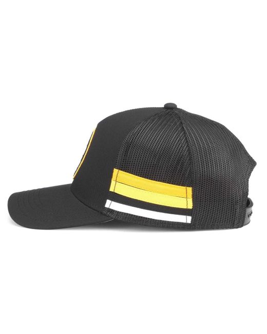 American Needle Black Boston Bruins Hotfoot Stripes Trucker Adjustable Hat for men
