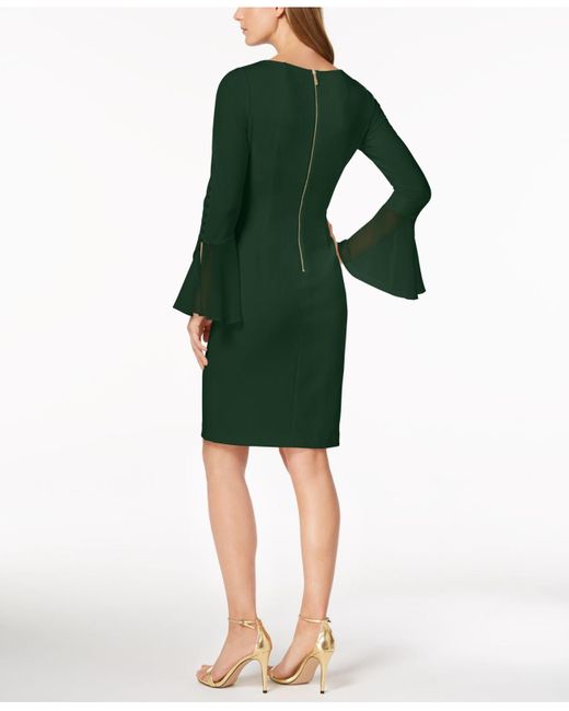 Introducir 55+ imagen calvin klein green dress long sleeve
