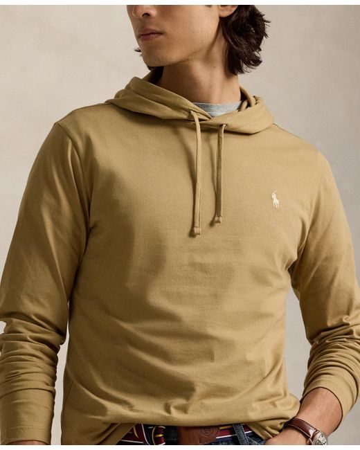 Polo Ralph Lauren Jersey Hooded T shirt in Natural for Men Lyst
