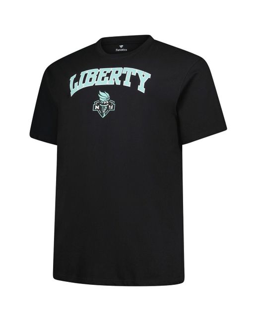 Fanatics Black New York Liberty Big Tall Arch Logo T-shirt for men