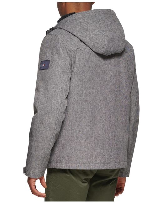 Tommy Hilfiger Gray Softshell Hooded Jacket for men