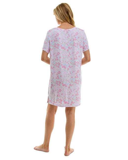 Roudelain Purple Printed Short-sleeve Sleepshirt