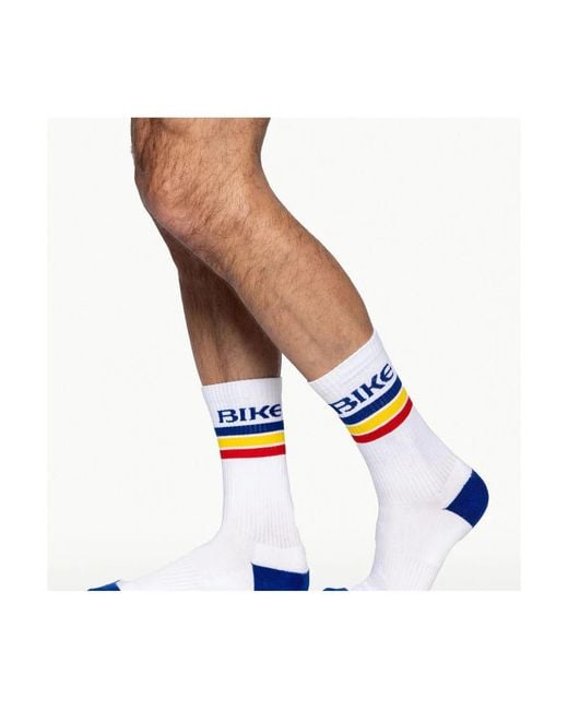 Bike Athletic Blue Crew Socks
