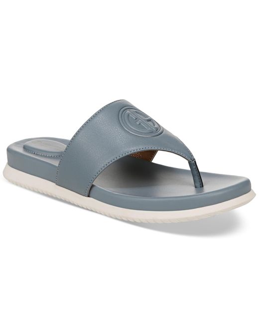 Giani Bernini Blue Cindey Sport Memory Foam Flat Thong Sandals