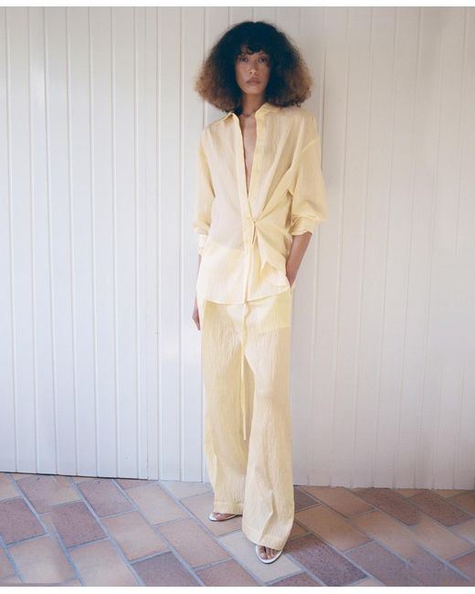 Mango Multicolor Striped Lyocell Pants