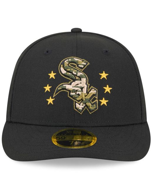 KTZ Black Chicago White Sox 2024 Armed Forces Day Low Profile 59fifty Fitted Hat for men