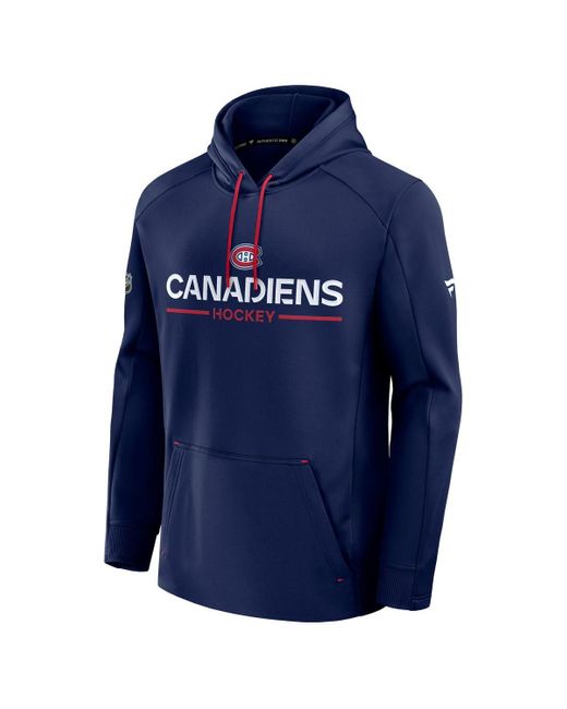 Fanatics Blue Montreal Canadiens Authentic Pro Rink Hoodie for men