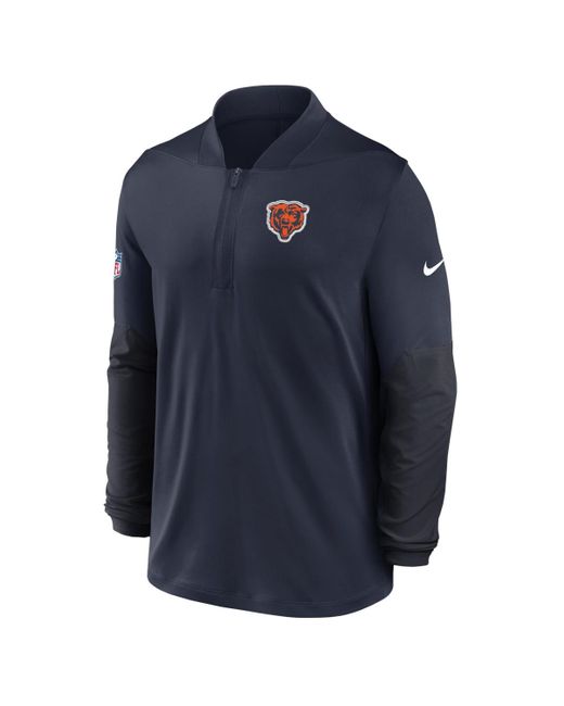 Nike Blue Chicago Bears Sideline Feel The Pressure Performance Half-zip Pullover Sweatshirt for men
