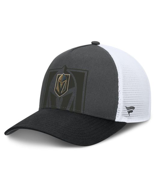 Fanatics Gray/black Vegas Golden Knights Authentic Pro A-frame Rink Adjustable Hat for men