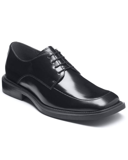 Kenneth Cole Black Silver Merge Oxford Dress Shoes for men