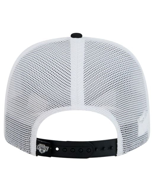 KTZ Black Los Angeles Kings Core Trucker 9seventy Stretch-snap Hat for men