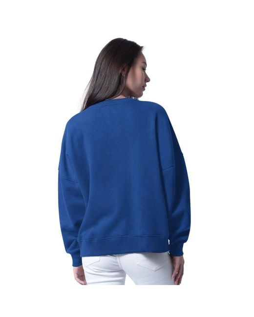 G-III 4Her by Carl Banks Blue New York Giants Oversized Feud Sweatshirt
