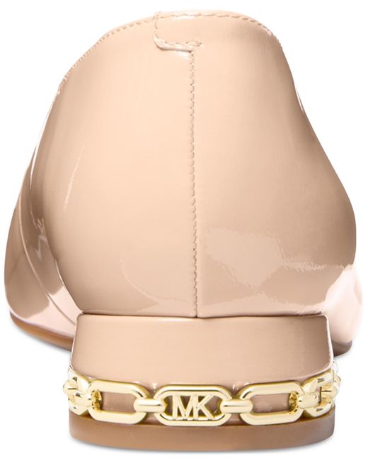 Michael Kors Natural Michael June Chain-detail Ballet Flats