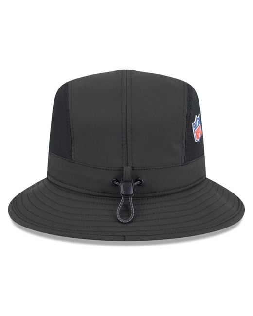 KTZ Black Philadelphia Eagles 2025 Sideline Bucket Hat for men