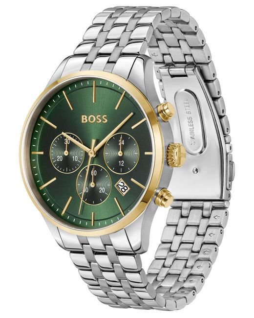 Boss Green Boss Chronograph Avery Stainless Steel Bracelet Watch 42mm for men
