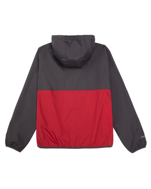 Rokka&Rolla Red Packable Mesh Lined Lightweight Windbreaker Jacket for men