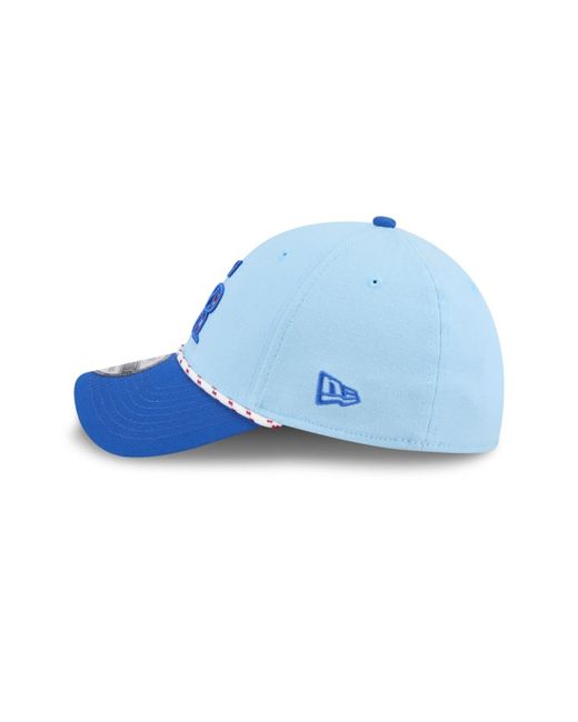 KTZ Light Blue/blue Colorado Rockies 2025 Fourth Of July 39thirty Flex Hat for men