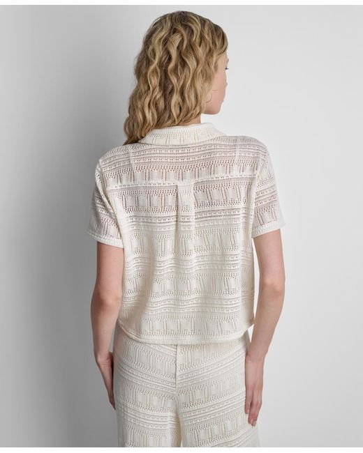 DKNY White Button-down Collared Shirt