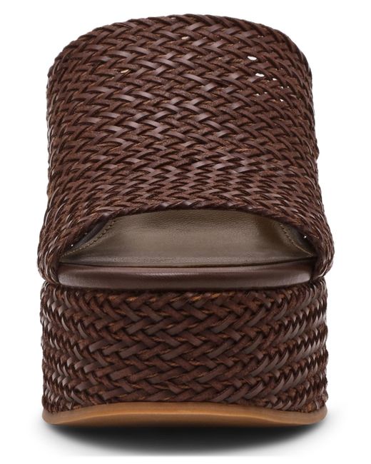Steve Madden Brown Cassi Platform Wedge Slides