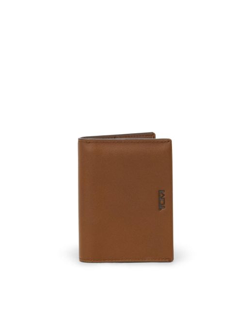 Tumi Brown Nassau L-fold Leather Wallet for men