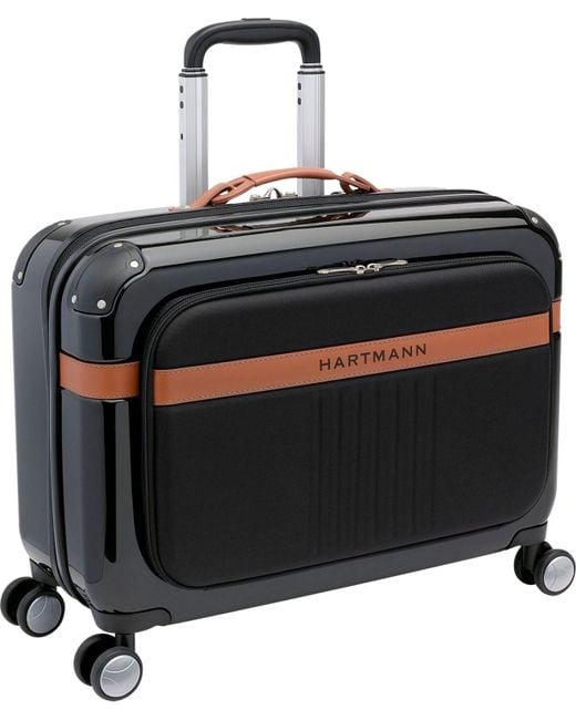 Hartmann Blue Pc4 Garment Bag Expandable Spinner Suitcase for men