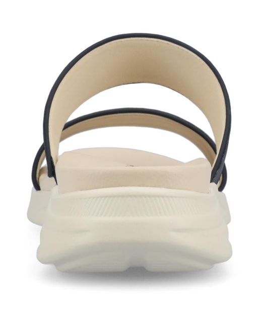 Journee Collection Blue Janis Double Band Comfort Wedge Sandals