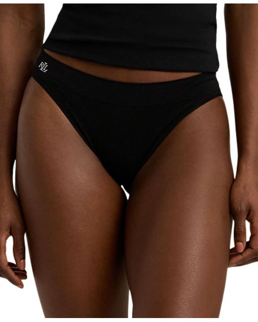 Lauren by Ralph Lauren Black Seamless Stretch Jersey Bikini Brief Underwear 4l0011