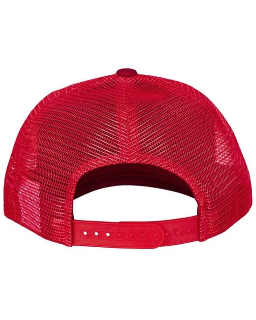 Lucky Brand Red Clover Patch Trucker Hat