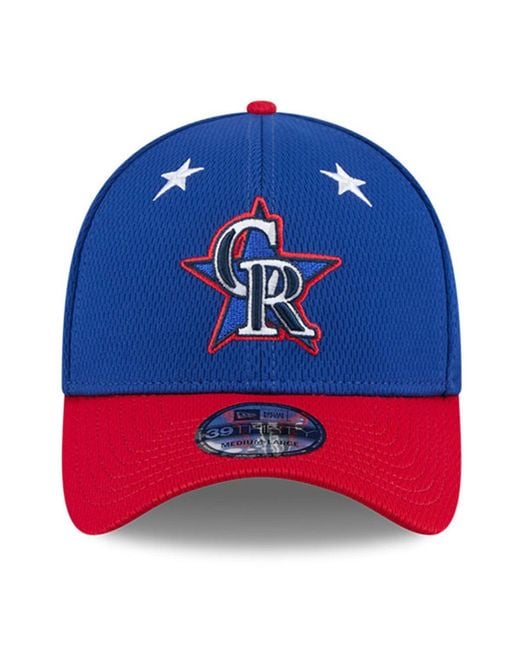KTZ Blue/red Colorado Rockies 2025 Mlb All-star Game Workout 39thirty Flex Hat for men