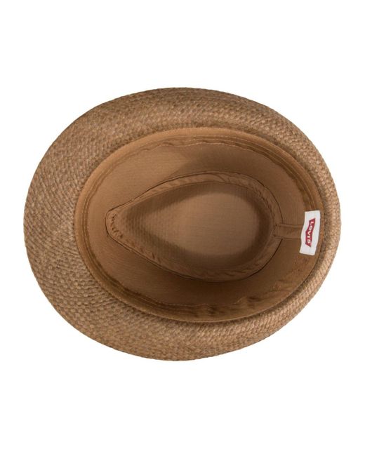Levi's Denim Band Straw Fedora Hat in Natural for Men Lyst