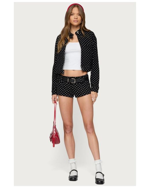 Edikted Black Tabitha Polka Dot Jacket