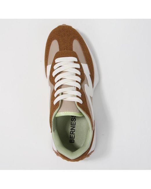 BERNESS Green Luca Retro Platform Sneakers