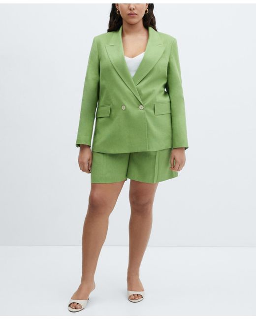 Mango Natural 100% Linen Suit Blazer
