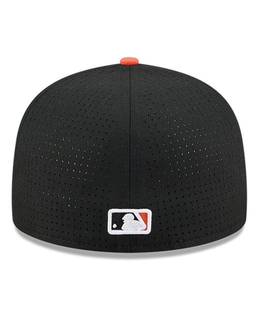 KTZ Black/orange Baltimore Orioles 2025 Mlb All-star Game Side Patch 59fifty Fitted Hat for men