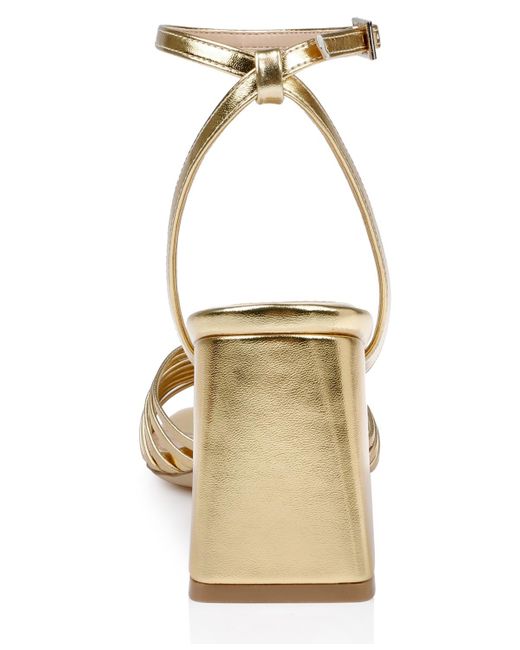 Badgley Mischka Metallic Nariah Block Heel Sandals