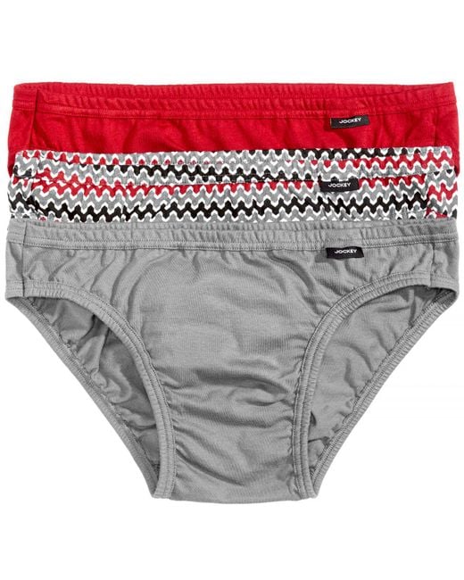 Jockey Gray Underwear, Elance Bikini 3-pack for men
