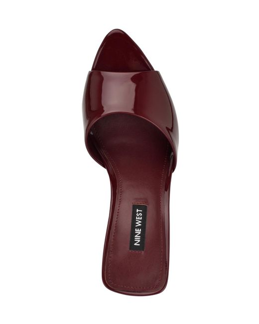 Nine West Brown Hather Slip-on Stiletto Sandals