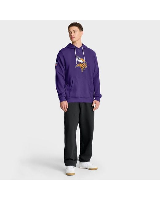 Nike Purple Minnesota Vikings Sideline Initial Home Performance Pullover Hoodie for men