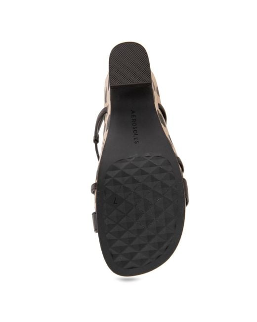 Aerosoles Metallic Miles Round Toe Wedge Sandals