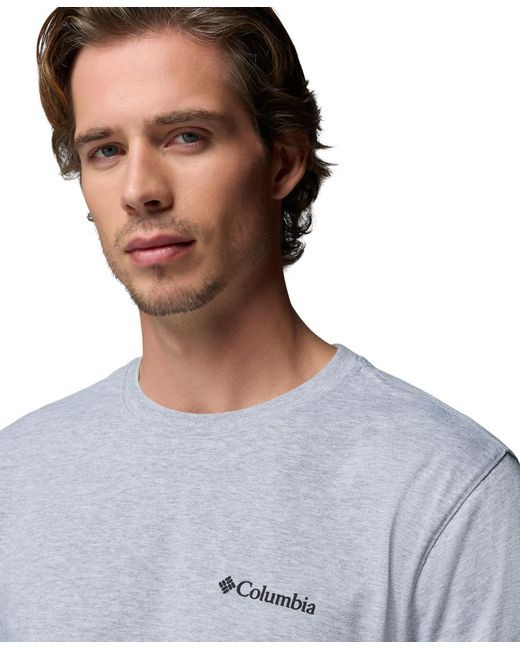 Columbia Blue Fundamental Graphic Long-sleeve T-shirt for men