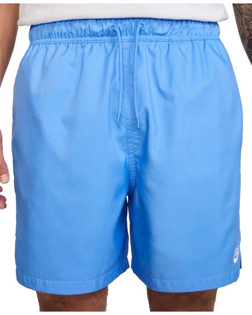 Nike Blue Club Flow Relaxed-fit 6" Drawstring Shorts for men